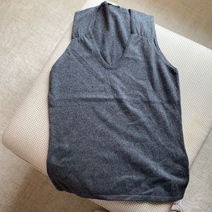 Dark heather grey vest